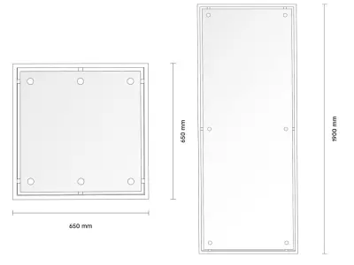 Coco republic Wall Floor Mirror Low-poly 3D model