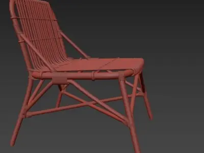 wicker chair 3D model