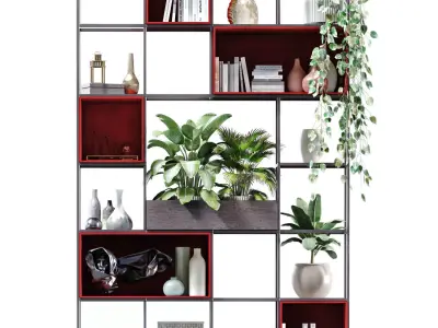 Modern shelf and rack set 832 3D model