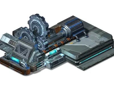 Space Station - Ground Gear 01 3D model