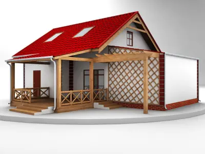 Single Family House High detail 3D model