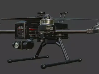 Hexacopter Drone 3D Model 3D model