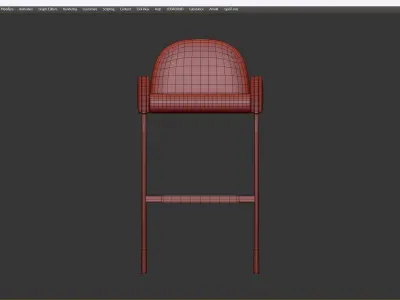BAR CHAIR MILLER Low-poly 3D model