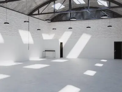 Empty Small Warehouse 3D model