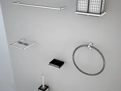 IBB Xoni bath accessories set 3D model