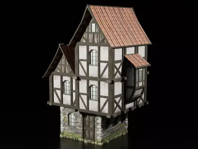 MEDIEVAL HOUSE Low-poly 3D model