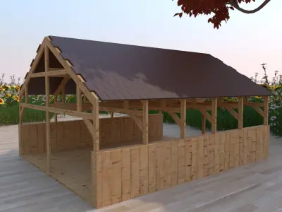 ABANDONED WOOD SHADE 3D model