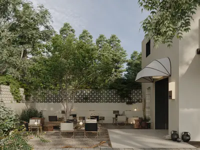 A very nice modern villa building and interior 3D model