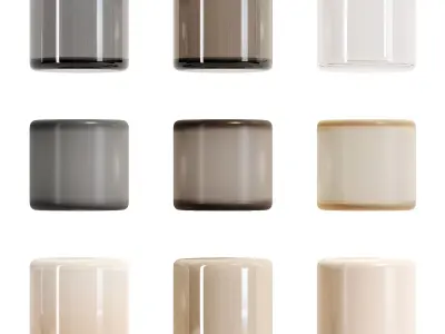 Glass material set 3D model