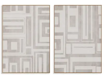 Abstract Painting Frame set 3D model 374