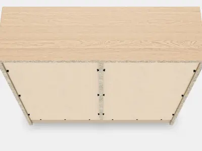 TONSTAD Sliding door display cabinet 3D model