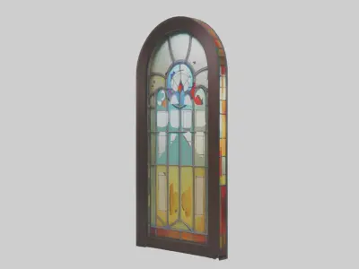 Stained glass door model 3D model