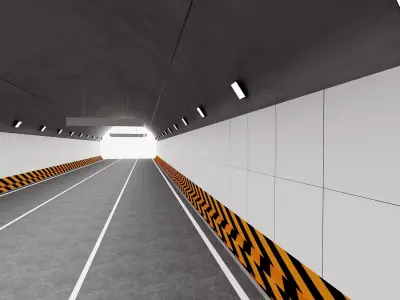 Modern Highway Road Tunnel 3D model