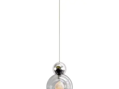 iledex-blossom-c4476-1-cr pendant light with clear glass ball... 3D model