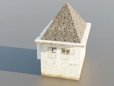 Abandoned House with Broken Windows Free low-poly 3D model