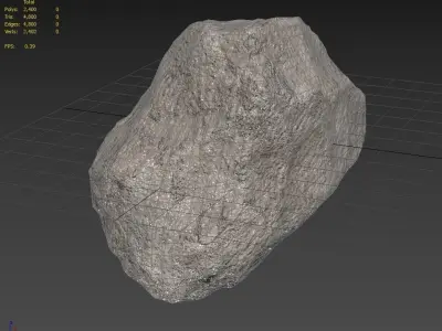 Rock  Model 22 Low-poly 3D model