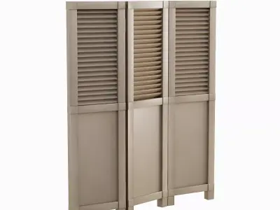 Foldable Room Screen 01 Low-poly 3D model