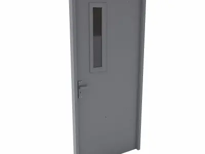 Corridor door pbr  Low-poly 3D model