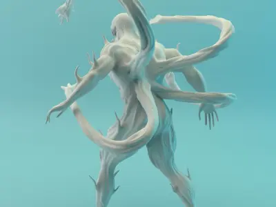 Carnage 3D model creature with long arms and claws 3D print model