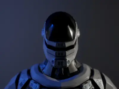 Sci-Fi Rigged Game Ready Character Low-poly 3D model