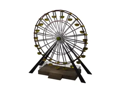 Ferris wheel Low-poly 3D model