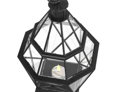 Black Floor lantern 3D model