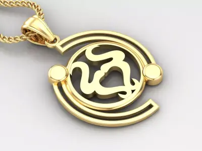 Galaxy Taurus Light Gold Pendant Version 8 3D print model