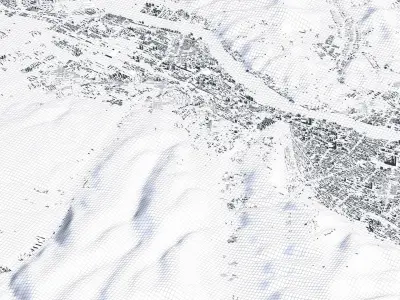 Lanzhou China City Landscape 3D Model 3D model