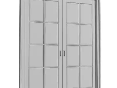 French  Sliding Doors classic style 3D model