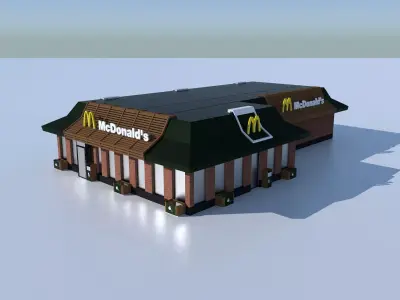McDonalds Restourant 3D model Low-poly 3D model
