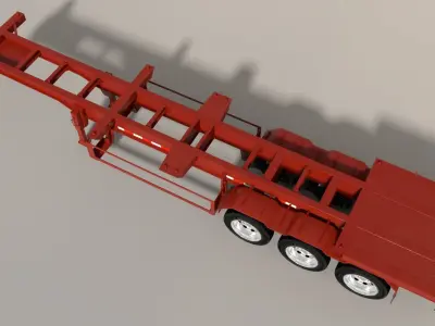 Fudeng Trailer Container  Low-poly 3D model