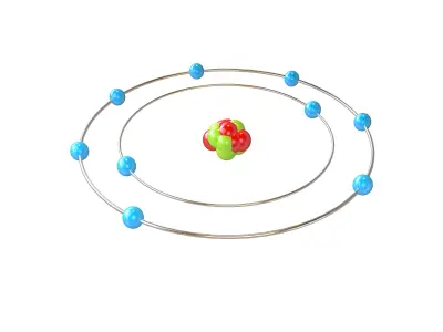 Fluorine Chemical Element v1 002 Low-poly 3D model