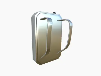 SciFi Backpack I10 Aluminum - Fashion Character Design Low-poly 3D model