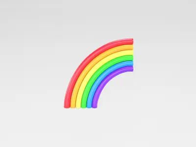 Rainbow v1 002 Low-poly 3D model