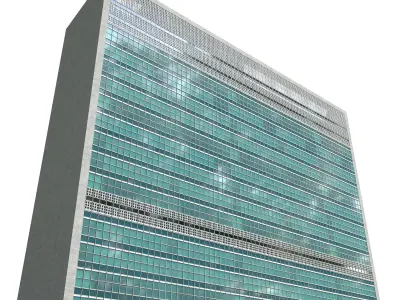 United Nation Headquarter Main Building Low-poly 3D model