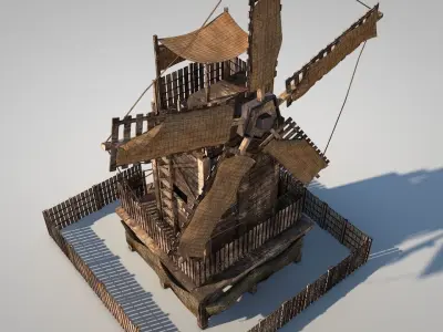 Old Windmill House 3D model