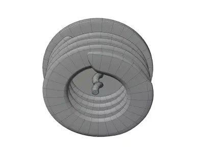 Elegant ceiling lamp for minimalist interiors Low-poly 3D model