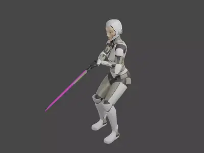 Female Warrior 3D model purchase