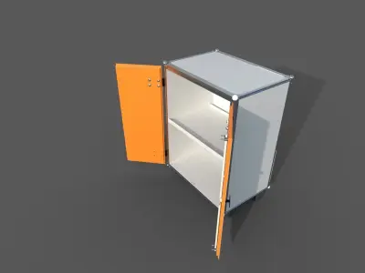 Electric Cabinet Low-poly 3D model