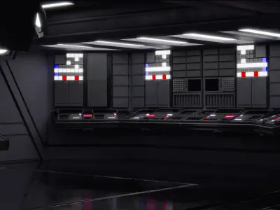 Star Destroyer Bridge Star Wars 3D model