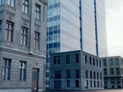 realistic residential and office buildings architecturel 3D model