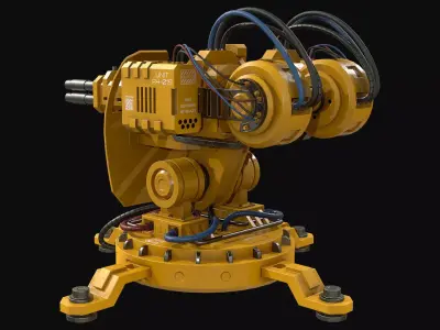 Turret Concept-2-Yellow 3D model