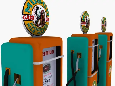 Gas Pump Musgo 3d model 3D model