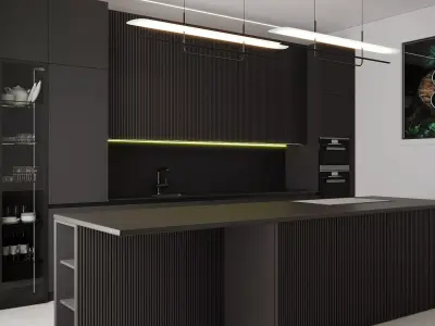5-room interior 3D model