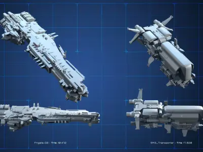 LOW - SPACE Vol05 Low-poly 3D model