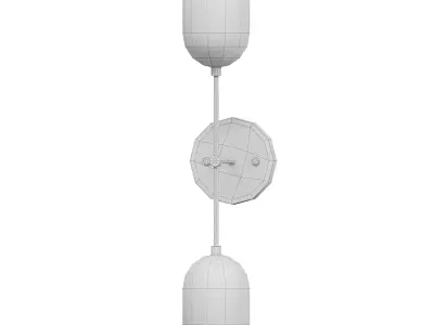 Pebble Linear Chandelier Low-poly 3D model