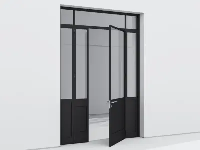 Aluminium door 253 3D model