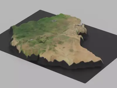 Ethiopia Map Country Low-poly 3D model