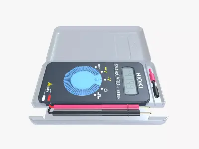 Pocket Digital Multimeter Low-poly 3D model