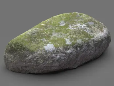 MOSS ROCK 5 Low-poly 3D model